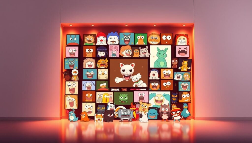 A dynamic display of animated GIFs, showcasing a vibrant and humorous collection of digital art. A central arrangement of various GIF formats, including looping cartoons, quirky expressions, and playful movements, set against a sleek, minimalist background. Warm, soft lighting illuminates the GIFs, creating a visually captivating and entertaining display. The composition is balanced, drawing the viewer's attention to the animated elements, conveying a sense of lighthearted and engaging digital entertainment. The overall atmosphere is one of playfulness, creativity, and a touch of whimsy, perfectly suited to illustrate the "Beyond Memes: Animated and Video Boner Memes" section.