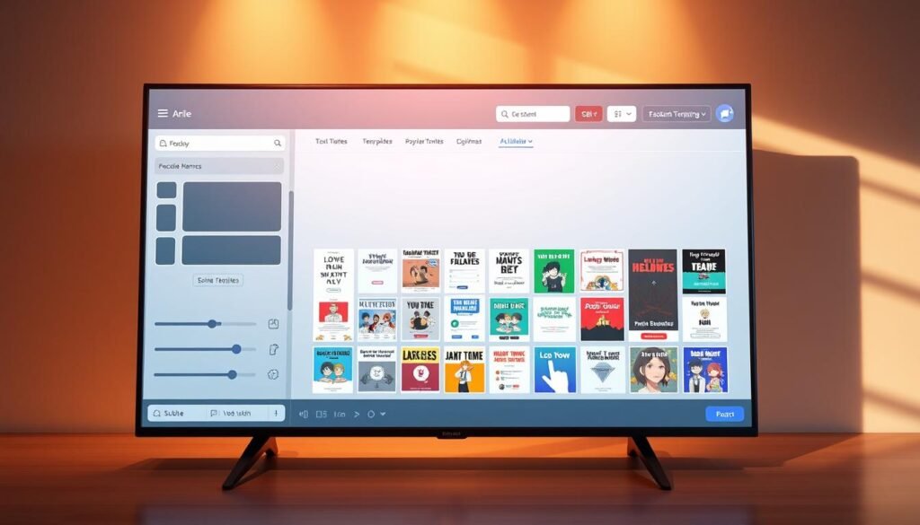 A sleek, modern meme generator interface displayed on a large, high-resolution display. The foreground showcases an intuitive layout with various editing tools, from text overlays to image manipulation options. The middle ground features a curated selection of popular meme templates, each with a distinct visual style. The background depicts a minimalist, gradient-driven design that creates a clean, professional atmosphere. Warm, directional lighting casts subtle shadows, adding depth and dimension to the scene. The overall composition conveys a sense of creativity, efficiency, and the endless possibilities for crafting engaging, shareable memes.