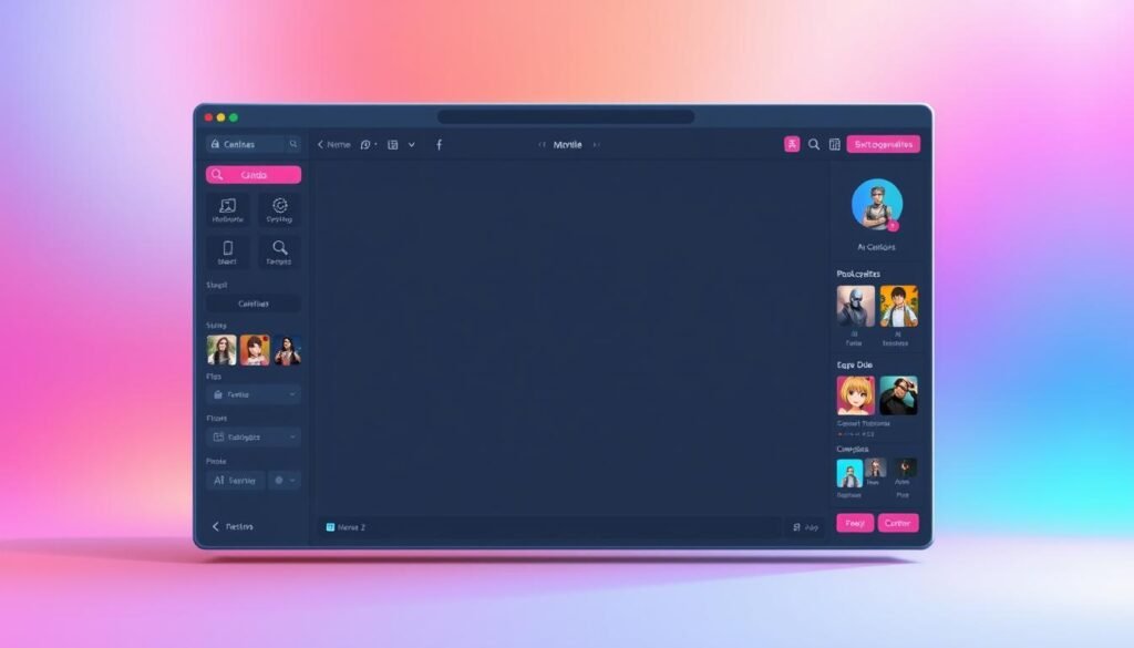 A sleek, modern meme generator interface set against a vibrant, minimalist background. The foreground features a clean, intuitive dashboard with various customization tools and options. The middle ground showcases a large canvas area where the meme can be previewed and edited. The background is a smooth, gradient-based design, creating a sense of depth and focus on the central meme-making experience. Soft, diffused lighting illuminates the scene, giving it a professional, digital art feel. The overall composition conveys a user-friendly, inspiring atmosphere for effortless meme creation.