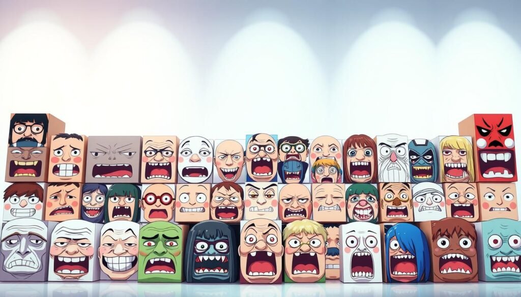 A visually striking collection of iconic meme templates, displayed in a dynamic and cohesive layout. The foreground features a diverse array of recognizable meme expressions, including the "That Would Be Great" reaction and other classic internet humor tropes. The middle ground showcases a grid-like arrangement, allowing each template to shine individually. The background maintains a clean, minimalist aesthetic, with soft lighting and subtle textures that complement the vibrant meme visuals. The overall composition conveys a sense of digital culture, nostalgia, and the enduring appeal of meme-based communication.