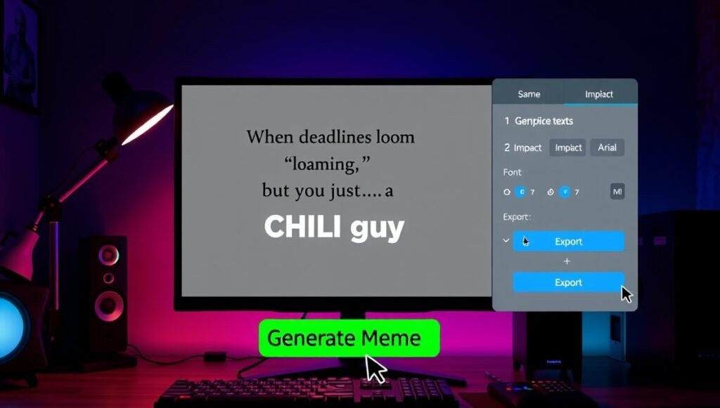 Best Free Just a Chill Guy Meme Downloads – Top 5 Trusted Sites You’ll Actually Use 54 Screen capture of Imgflip Meme Generator with Chill Guy template loaded and caption editor visible