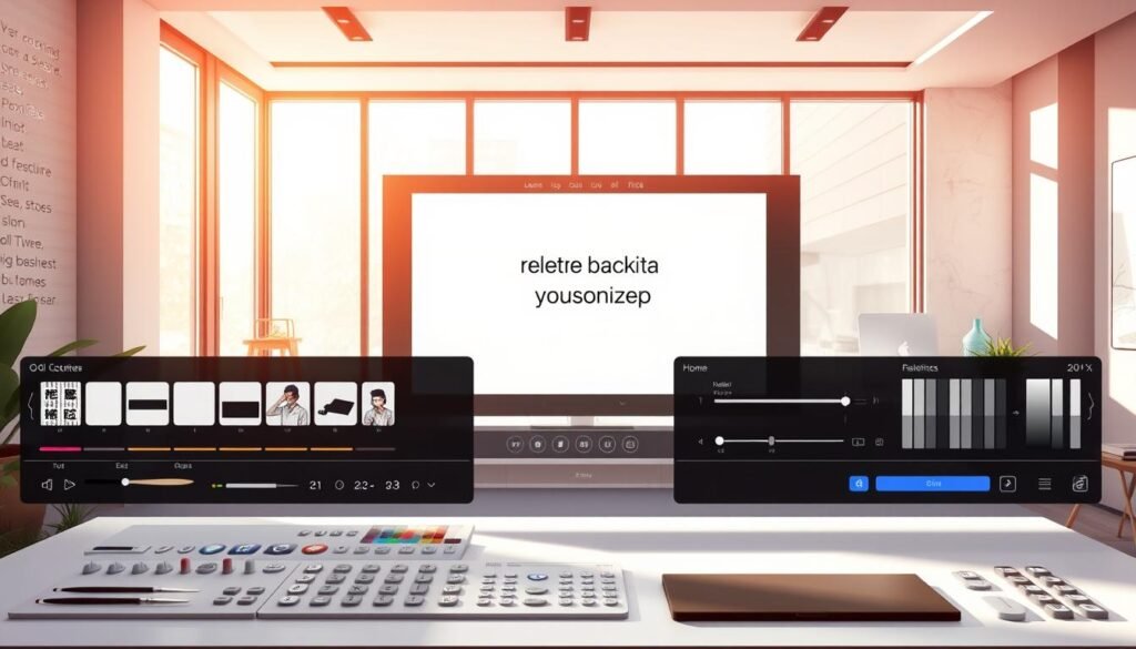 A sleek and modern meme generator workspace, bathed in warm, natural lighting that filters in through large windows. In the foreground, an array of customizable templates and editing tools, including sliders, brushes, and a color palette, all neatly organized on a minimalist interface. In the middle ground, a large canvas displaying a humorous, relatable meme, ready to be personalized. The background features a clean, clutter-free workspace with subtle textures, hinting at the powerful capabilities of this meme-making tool. The overall mood is one of creativity, efficiency, and ease of use, inviting the user to unleash their meme-making potential.