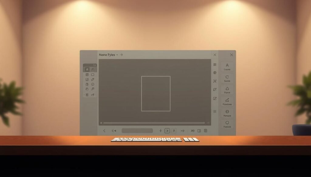 A sleek, minimalist meme generator interface with a clean, intuitive design. The foreground features a large, central workspace with various editing tools and options arranged neatly around the edges. The middle ground showcases a preview of a customizable meme template, hinting at the creation possibilities. The background is a softly blurred, neutral-toned environment, allowing the focus to remain on the meme generation functionality. Warm, indirect lighting creates a welcoming, productive atmosphere, while a subtle camera angle suggests an elegant, professional presentation of the tool. The overall impression is one of a powerful, user-friendly meme creation experience.