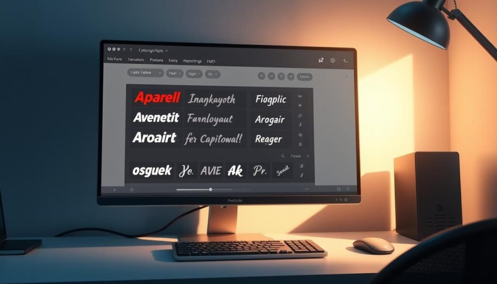 A sleek, modern desktop workspace with a high-quality computer monitor displaying a custom typography interface. The screen showcases various font styles, sizes, and color palettes that can be adjusted to personalize a meme. Soft, directional lighting from the side creates depth and highlights the screen's details. The overall mood is one of creativity, flexibility, and empowerment, inviting the viewer to explore the possibilities of customizing their own capitalist-themed meme.