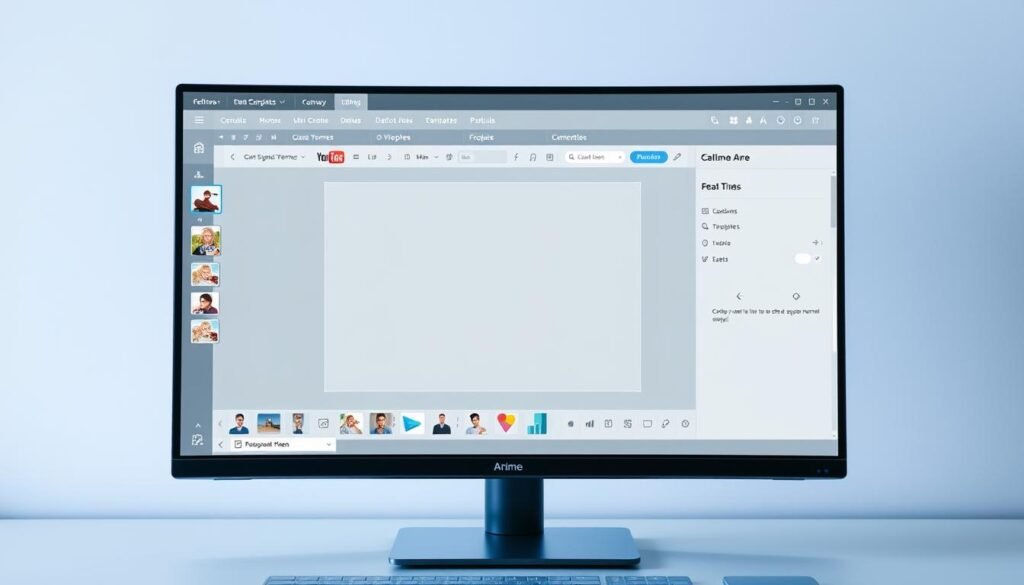 A sleek, modern meme generator interface displayed on a large desktop monitor, set against a minimalist, light-colored background. The interface features intuitive design elements, including a central canvas area for customizing memes, a sidebar of popular meme templates, and various editing tools. The scene is illuminated by soft, even lighting, conveying a sense of professionalism and user-friendliness. The monitor is positioned at a slight angle, creating depth and a sense of interactivity. The overall atmosphere is one of creativity, efficiency, and the power to easily craft visually compelling memes.