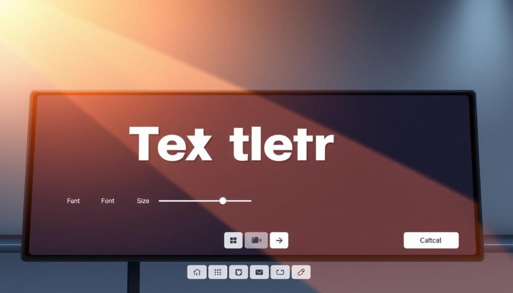 A sleek, modern user interface showcasing the advanced text customization features of a professional meme generator. The foreground depicts a digital display with a bold, customizable text overlay against a subtle background gradient. The middle ground features intuitive control panels and sliders for adjusting font, size, color, and positioning. The background subtly hints at the broader creative toolset, with minimalist icons and design elements. Soft, directional lighting casts a warm, inviting glow, while the overall composition conveys a sense of effortless digital creativity. The entire scene radiates a polished, high-tech aesthetic that speaks to the power and versatility of the meme generation platform.