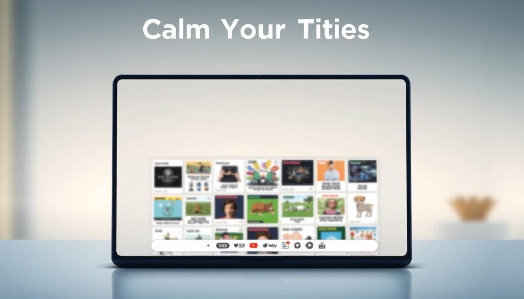 A stylized meme creation tool, set against a minimalist, soothing backdrop. In the foreground, a sleek, intuitive interface with simple controls and a large canvas area, bathed in soft, diffused lighting. In the middle ground, various meme templates and images neatly organized, ready for customization. The background features a blurred, calming gradient, evoking a sense of focus and tranquility. The overall composition conveys a clean, modern aesthetic, inviting the user to effortlessly craft their own "Calm Your Tities" meme masterpiece.