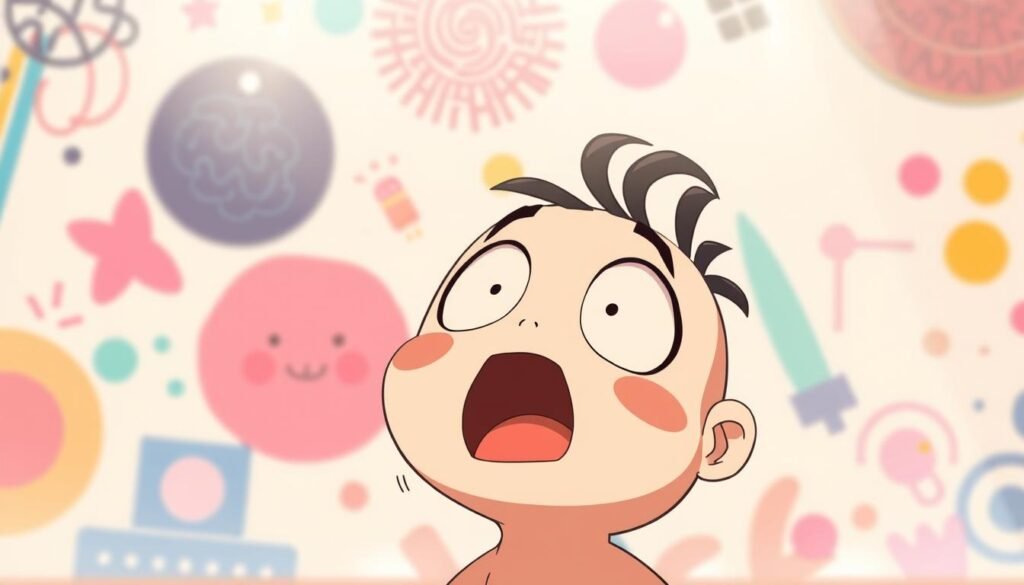 A whimsical and lighthearted meme scene, captured in a digital art style. In the foreground, a comical, cartoonish character reacts with exaggerated surprise, their eyes wide and mouth agape. The middle ground features a vibrant, playful background, with abstract shapes, patterns, and pops of bold, contrasting colors. The lighting is soft and diffused, creating a dreamlike atmosphere. The overall composition is dynamic and engaging, drawing the viewer's attention to the humorous focal point. The style should be visually striking yet accessible, evoking the spirit of classic internet memes.